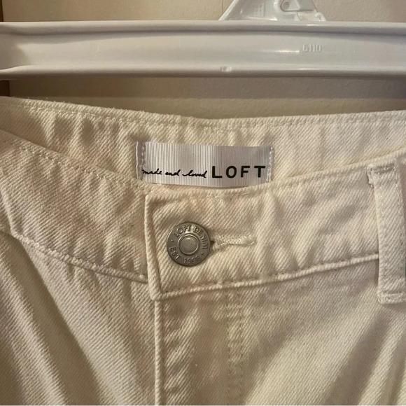 LOFT High Rise Full Length Straight Jeans in Popcorn 29/8 - Picture 4 of 10